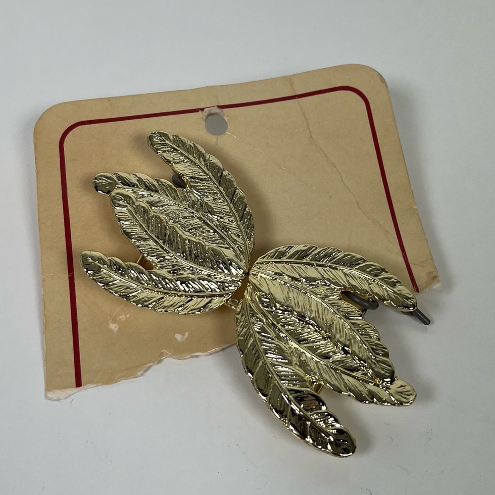 Vintage 1980's 1990's Goldtone Jon Tay Metal Belt Buckle No Sew NOS